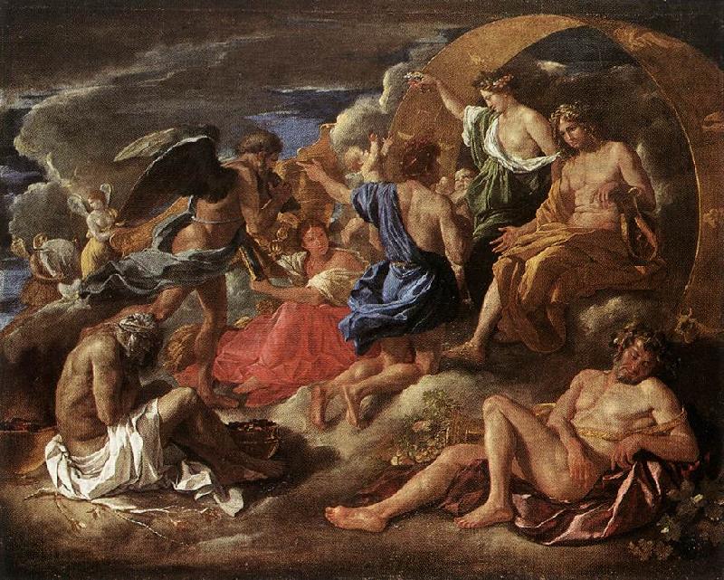 Nicolas Poussin Helios and Phaeton with Saturn and the Four Seasons Norge oil painting art